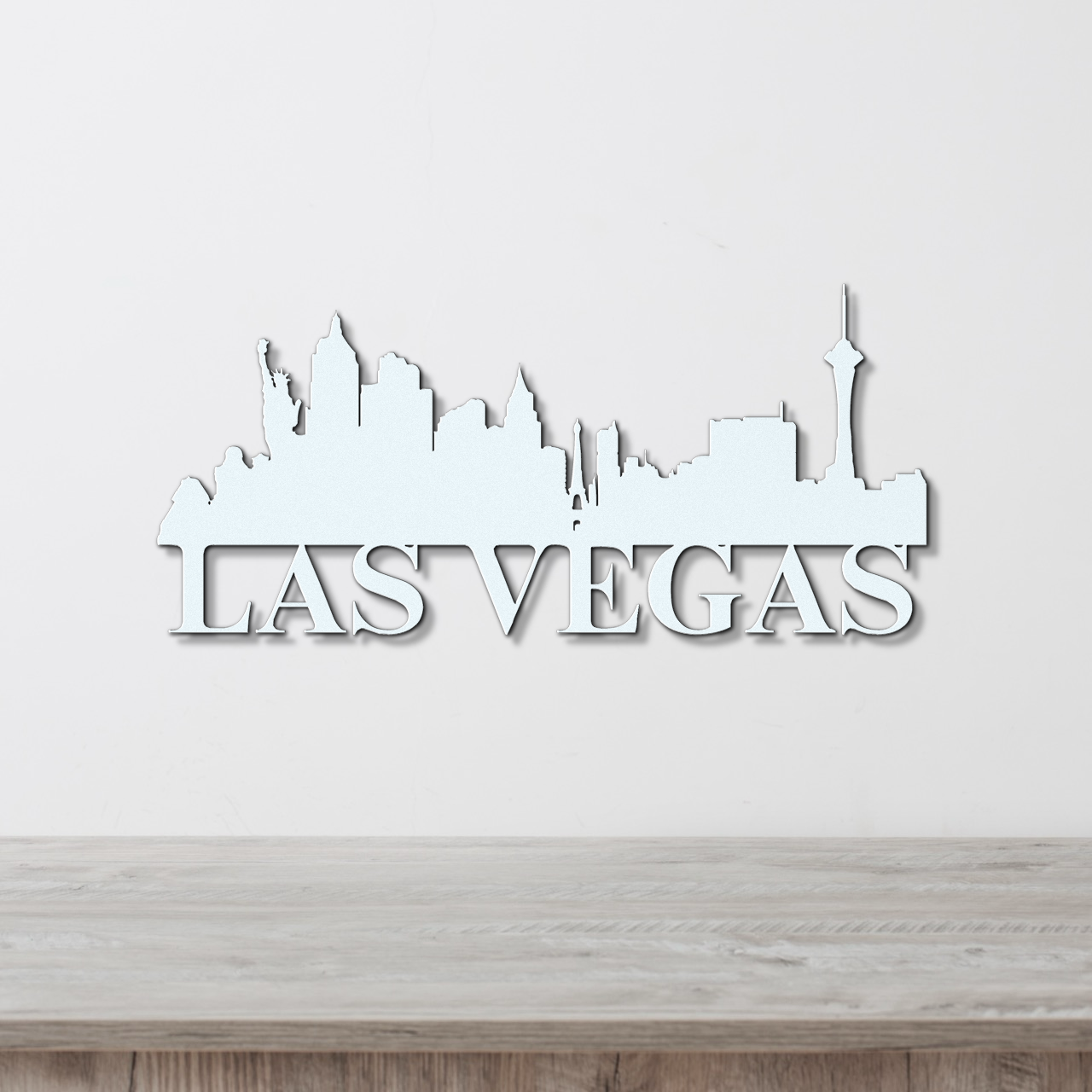 Las Vegas Skyline Metal Sign - Custom Steel Home Decor