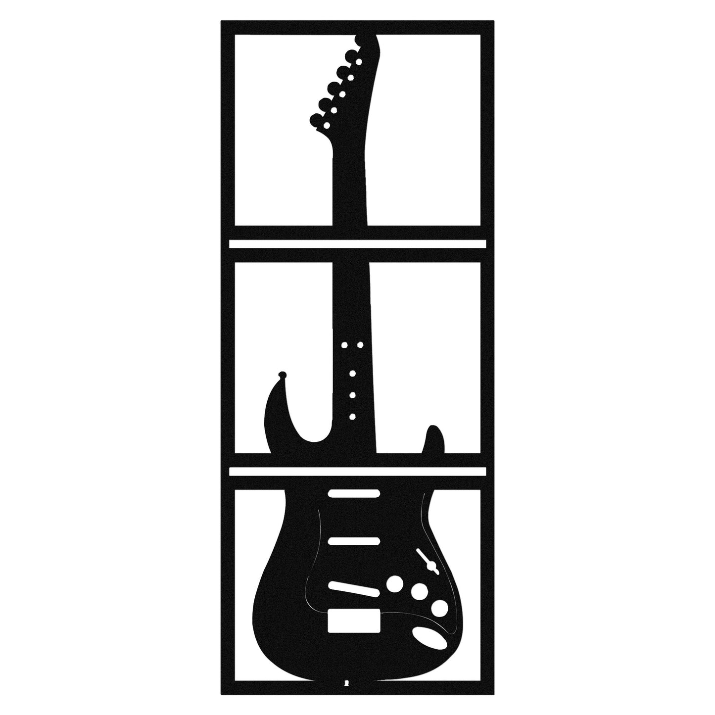 Electric Guitar Metal Sign - Custom Steel Home Decor