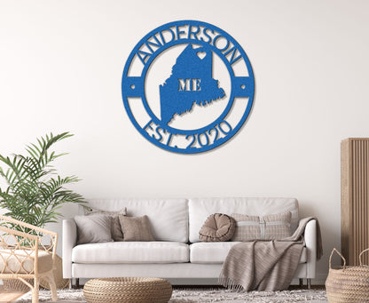 a living room with a white couch and a blue clock