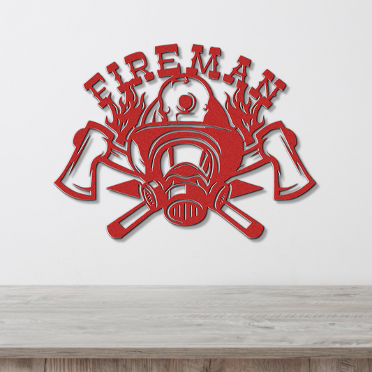 Firefighter Metal Sign - Custom Steel Home Decor