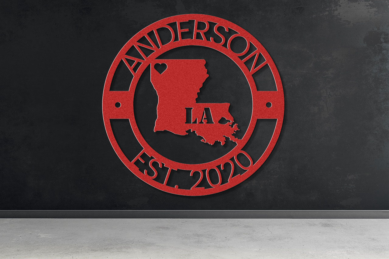 a red metal sign that says anderson east 2009