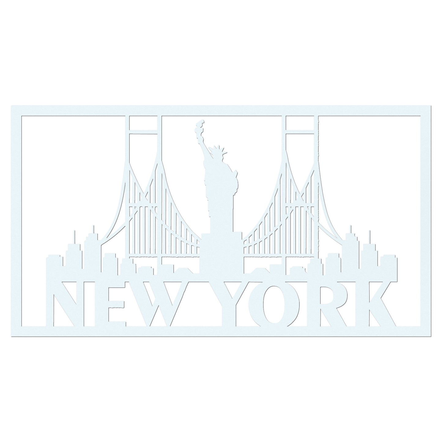 New York Skyline Metal Sign - Custom Steel Home Decor