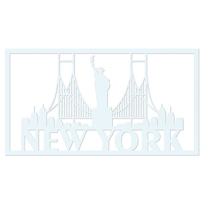 New York Skyline Metal Sign - Custom Steel Home Decor