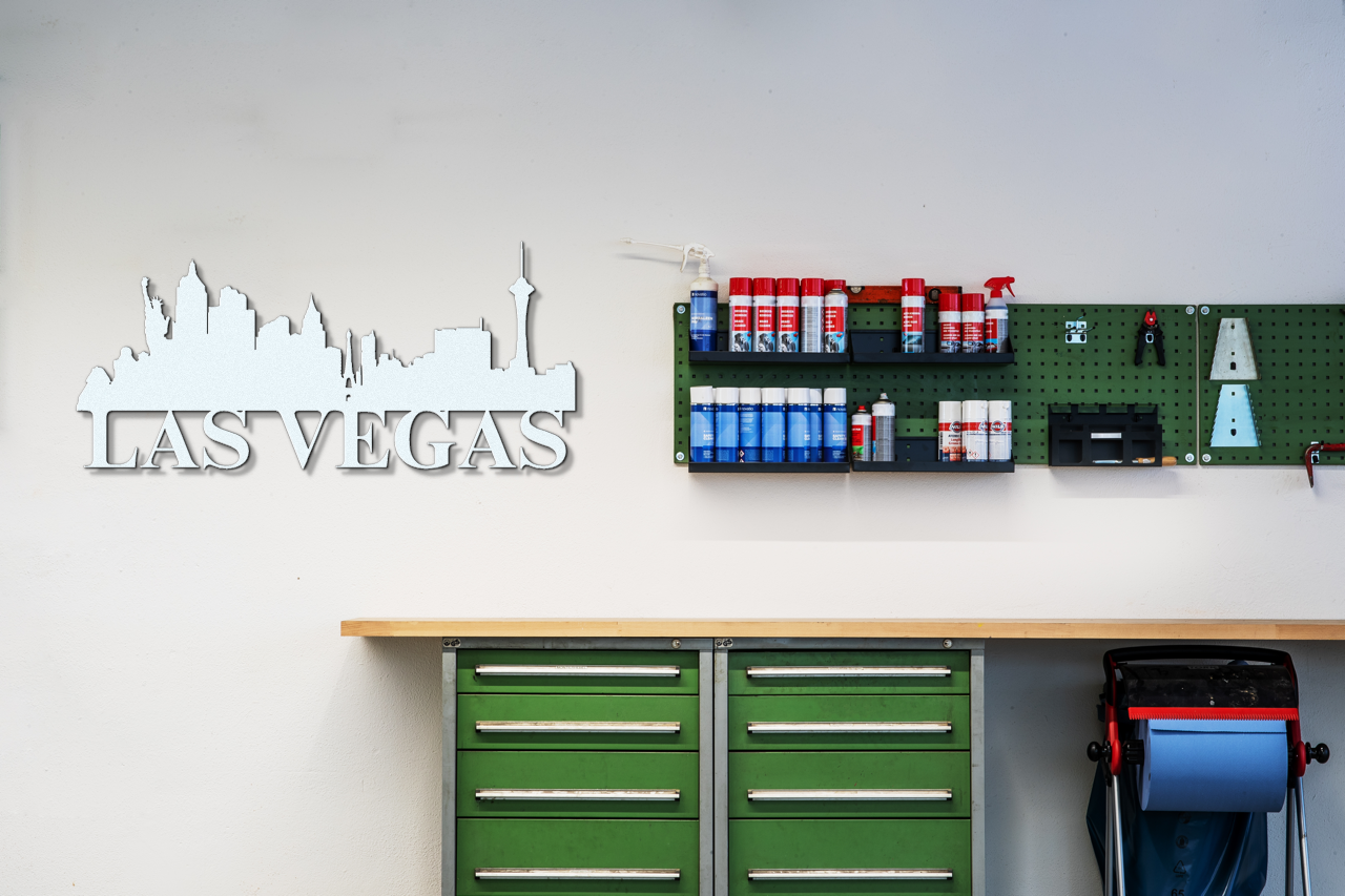 Las Vegas Skyline Metal Sign - Custom Steel Home Decor