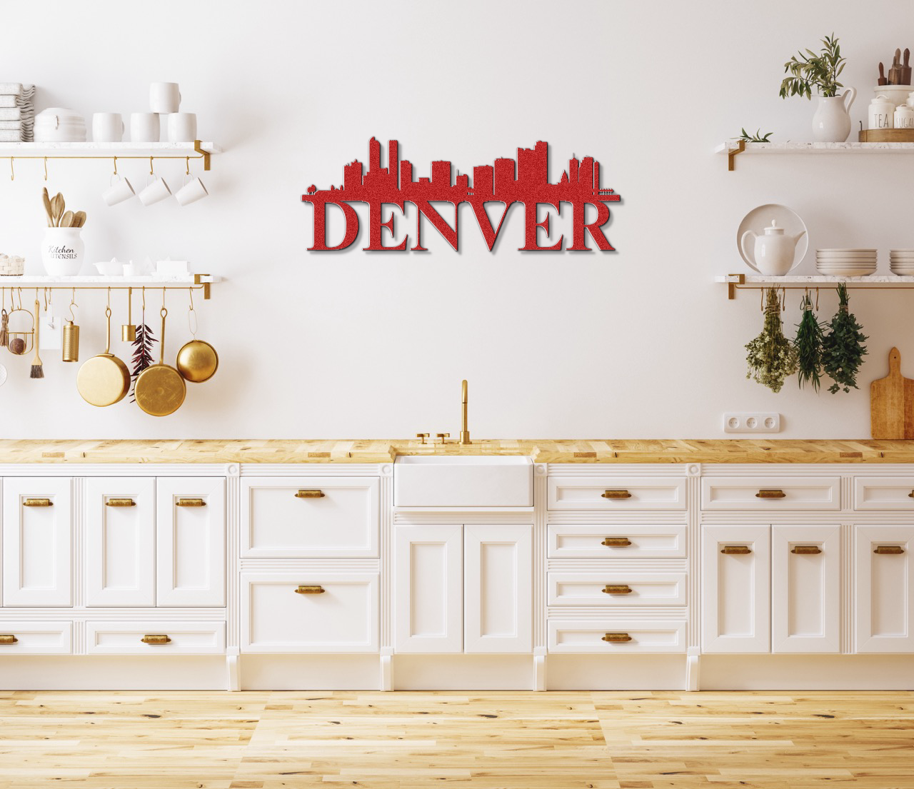 Denver Skyline Metal Sign - Custom Steel Home Decor