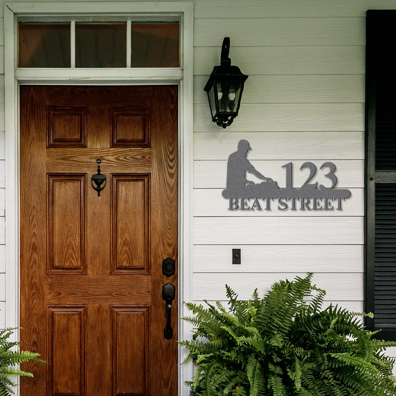 a wooden door with a sign that says beat street on it