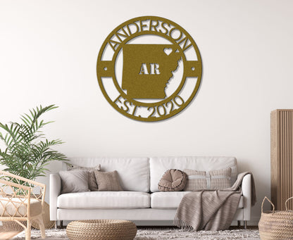 a living room with a white couch and a brown clock