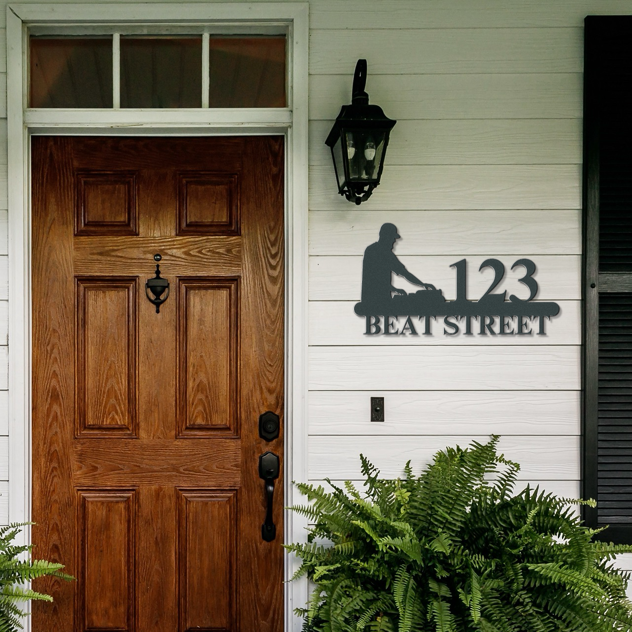 a wooden door with a sign that says beat street on it