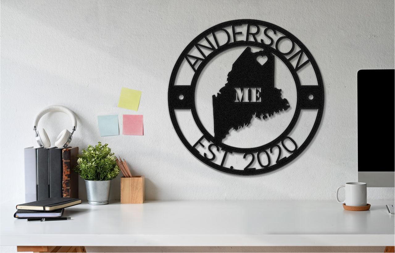 a metal sign that says anderson est 2010