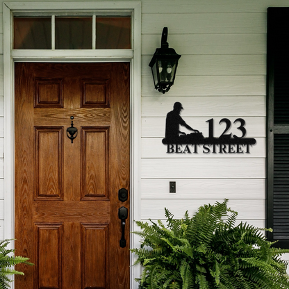 a wooden door with a sign that says beat street on it