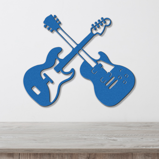 Double Guitar -  Steel Wall Decor