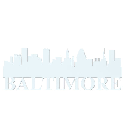 Baltimore Skyline Metal Sign - Custom Steel Home Decor