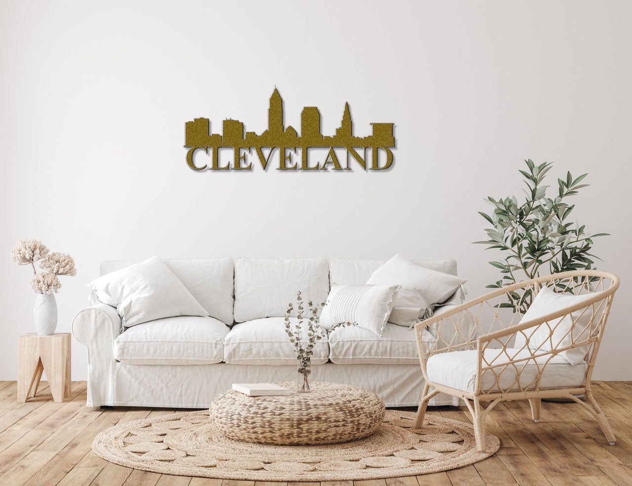 Cleveland Skyline Metal Sign - Custom Steel Home Decor