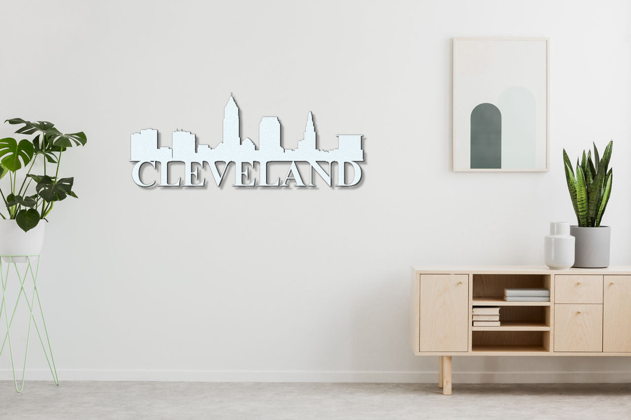 Cleveland Skyline Metal Sign - Custom Steel Home Decor