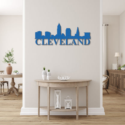 Cleveland Skyline Metal Sign - Custom Steel Home Decor