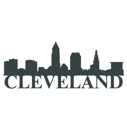 Cleveland Skyline Metal Sign - Custom Steel Home Decor