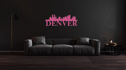 Denver Skyline Metal Sign - Custom Steel Home Decor