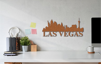 Las Vegas Skyline Metal Sign - Custom Steel Home Decor