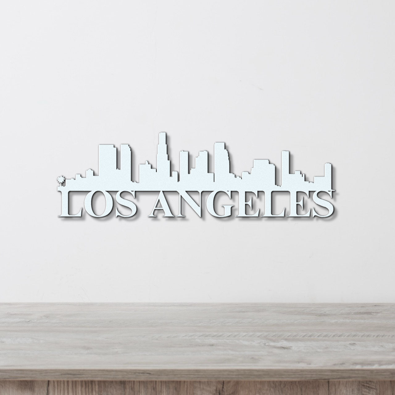 Los Angeles Skyline Metal Sign - Custom Steel Home Decor