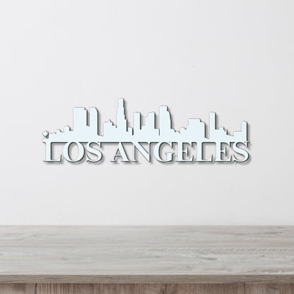 Los Angeles Skyline Metal Sign - Custom Steel Home Decor