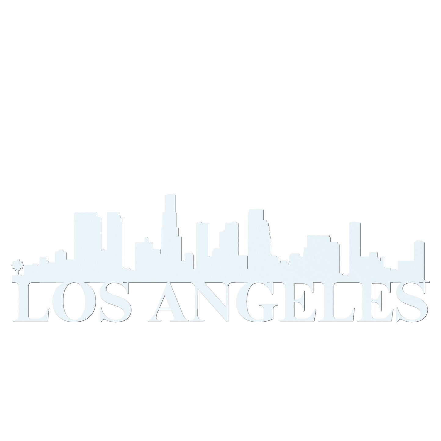 Los Angeles Skyline Metal Sign - Custom Steel Home Decor