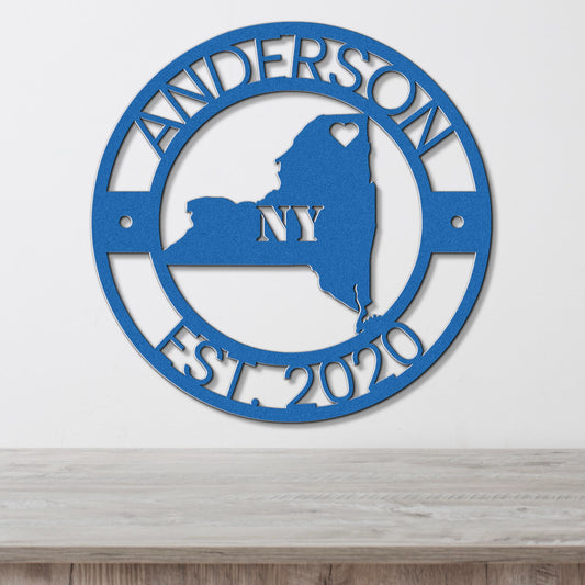 New York Metal Monogram Sign - Custom Steel Home Decor