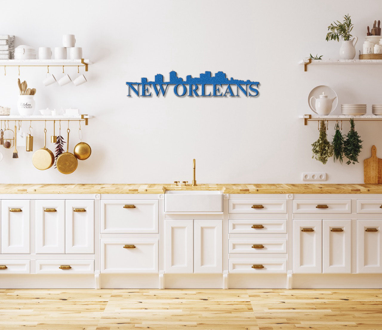 New Orleans Skyline Metal Sign - Custom Steel Home Decor