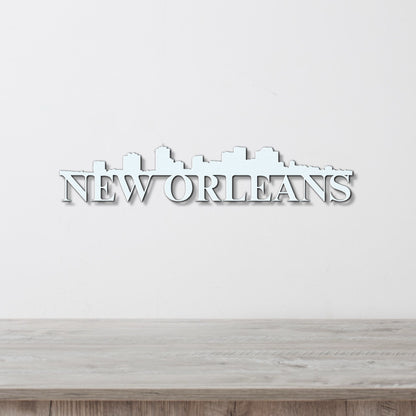 New Orleans Skyline Metal Sign - Custom Steel Home Decor