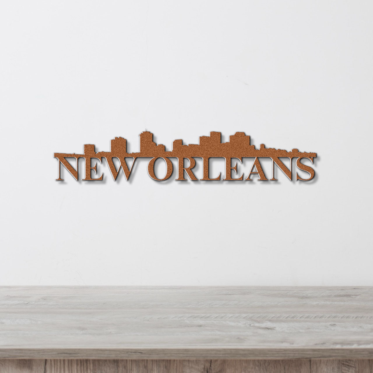 New Orleans Skyline Metal Sign - Custom Steel Home Decor