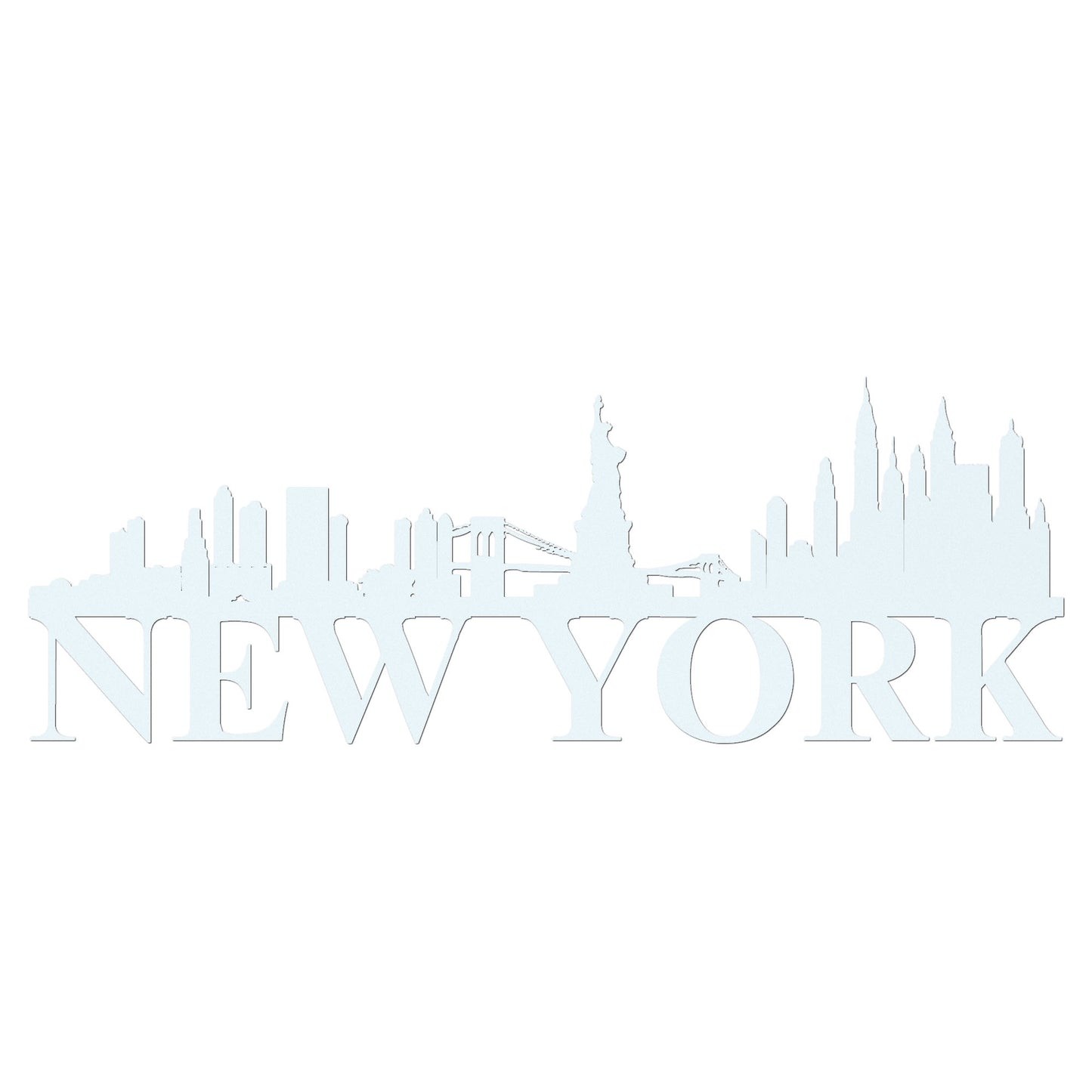 New York Skyline Metal Sign - Custom Steel Home Decor