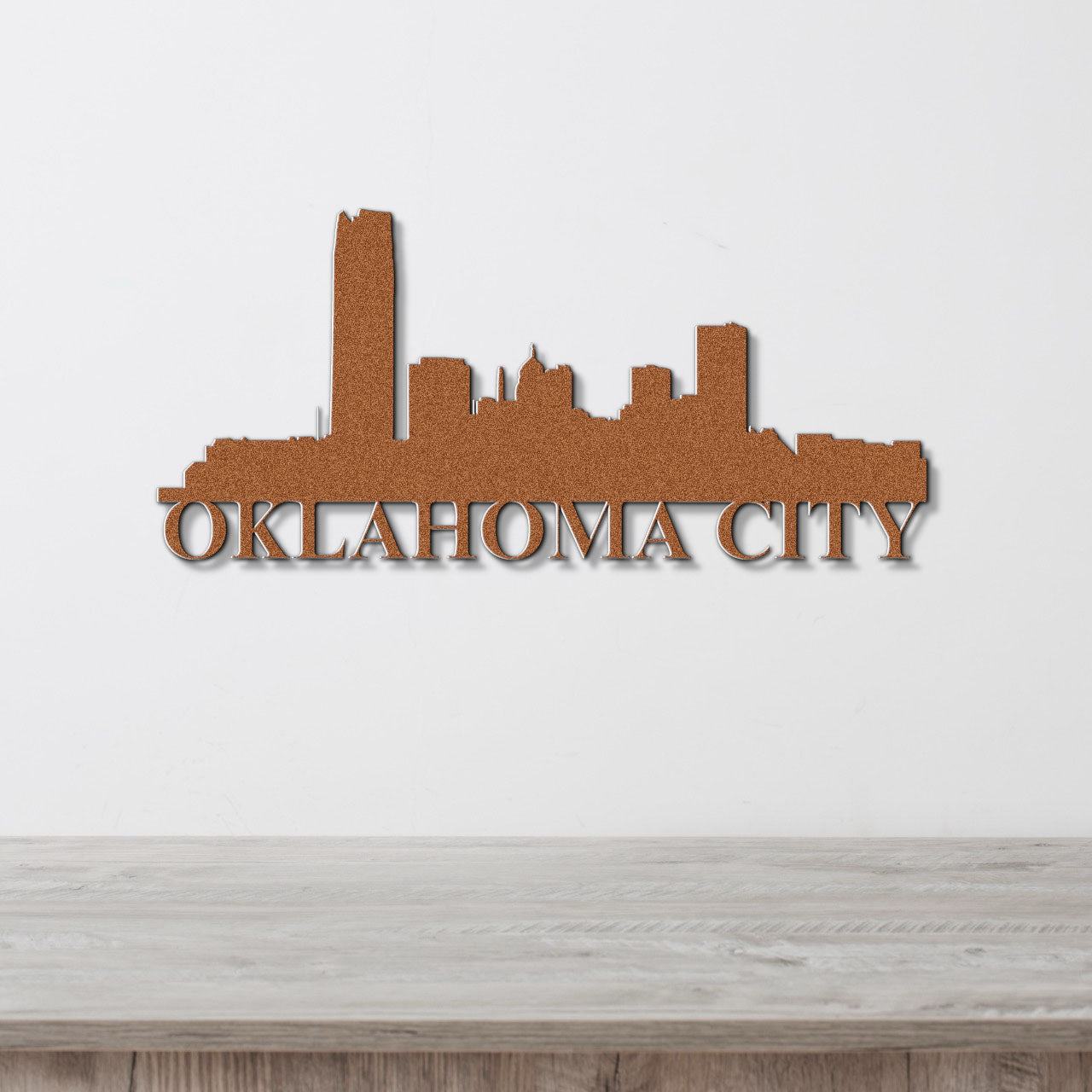 Oklahoma City Skyline Metal Sign - Custom Steel Home Decor