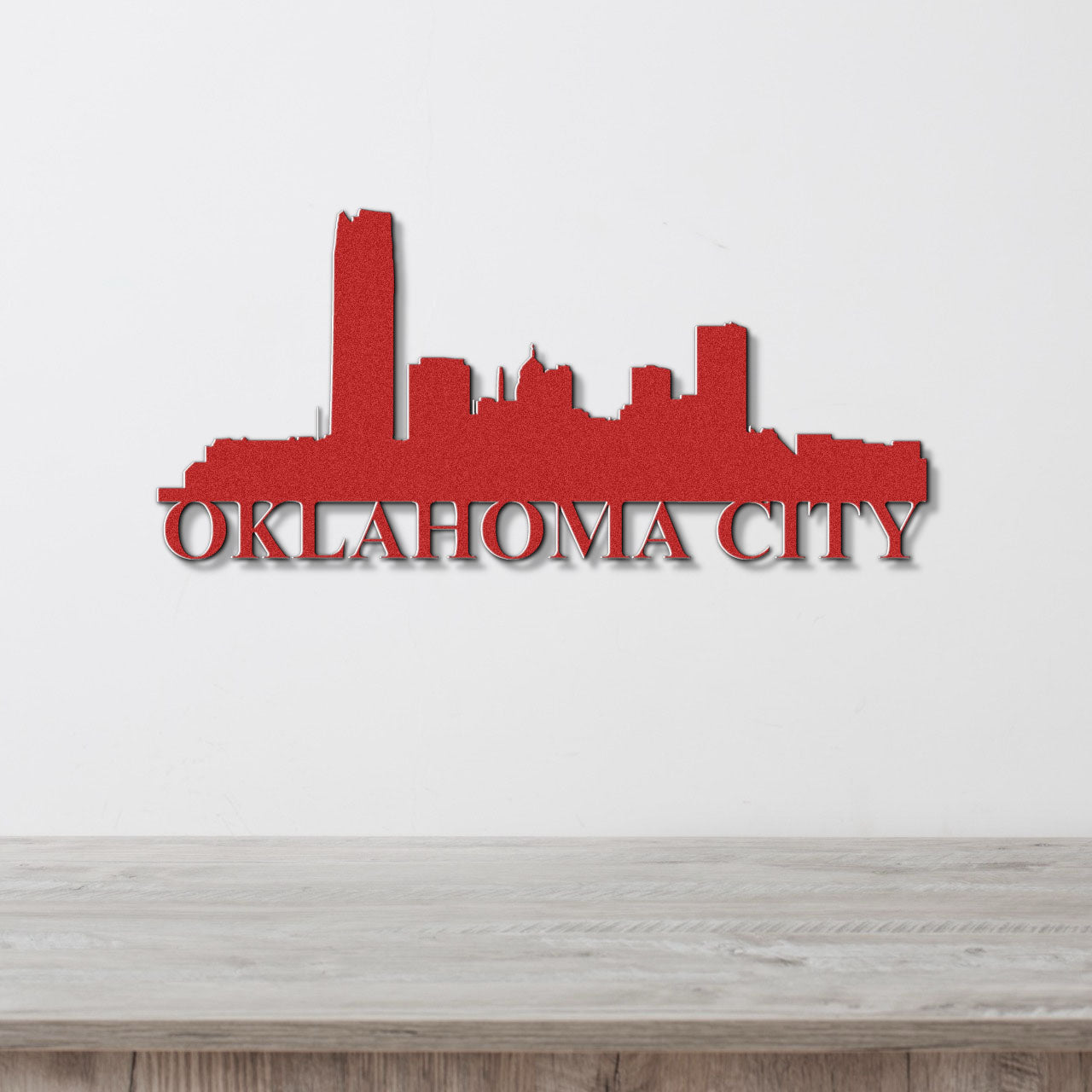 Oklahoma City Skyline Metal Sign - Custom Steel Home Decor