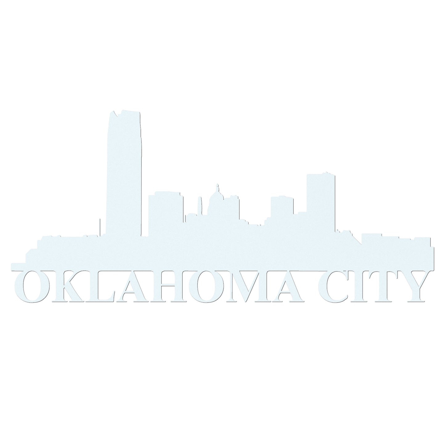 Oklahoma City Skyline Metal Sign - Custom Steel Home Decor