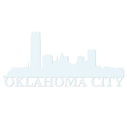 Oklahoma City Skyline Metal Sign - Custom Steel Home Decor