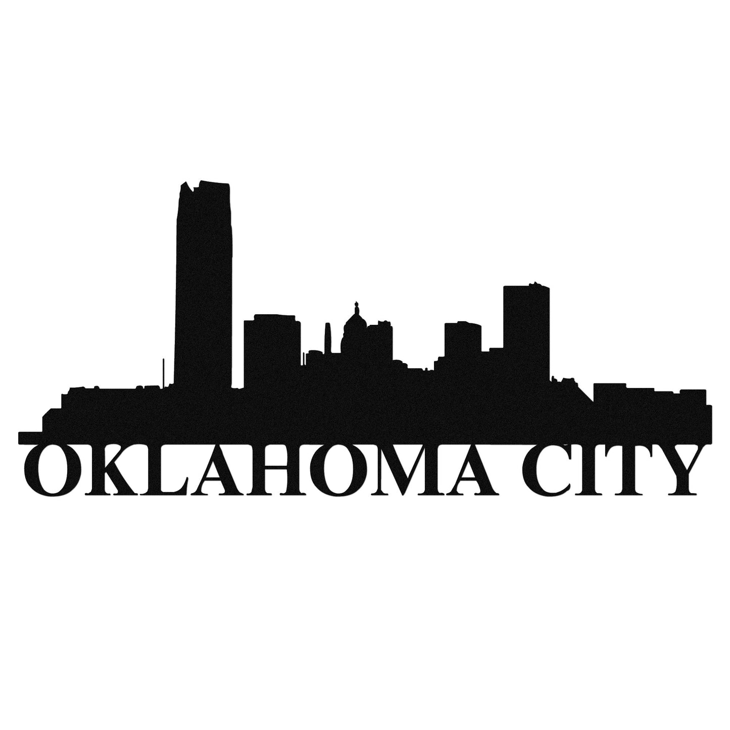 Oklahoma City Skyline Metal Sign - Custom Steel Home Decor