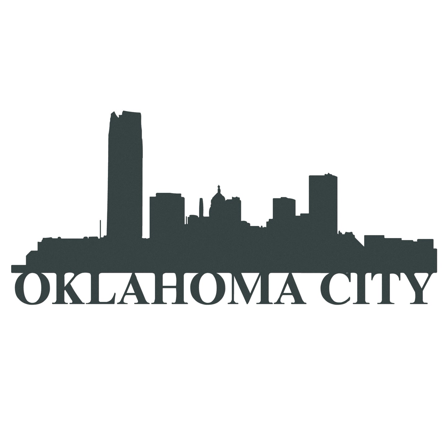 Oklahoma City Skyline Metal Sign - Custom Steel Home Decor