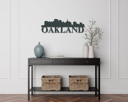 Oakland Skyline Metal Sign - Custom Steel Home Decor