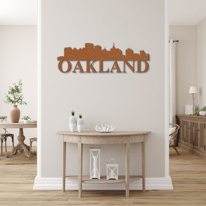 Oakland Skyline Metal Sign - Custom Steel Home Decor