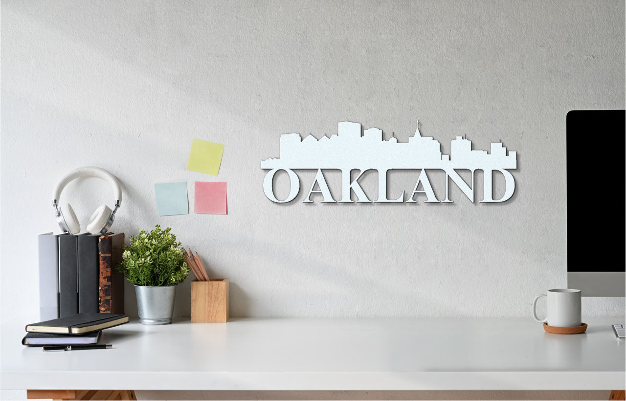 Oakland Skyline Metal Sign - Custom Steel Home Decor