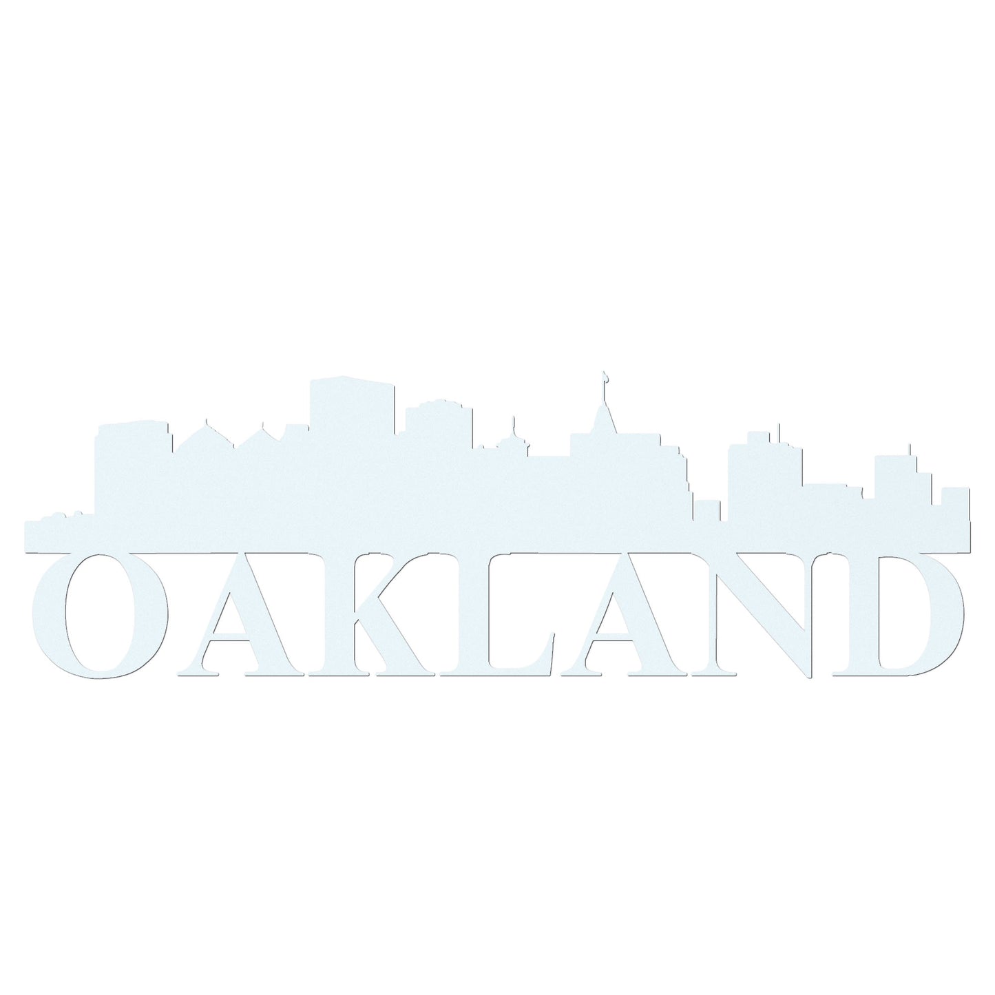 Oakland Skyline Metal Sign - Custom Steel Home Decor