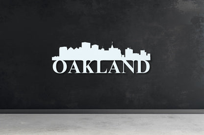 Oakland Skyline Metal Sign - Custom Steel Home Decor