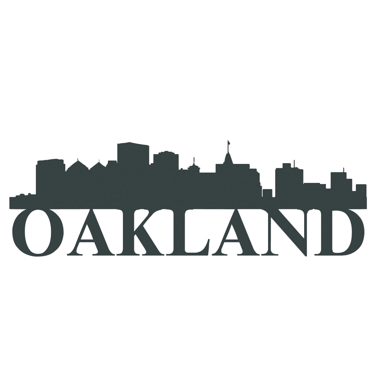 Oakland Skyline Metal Sign - Custom Steel Home Decor