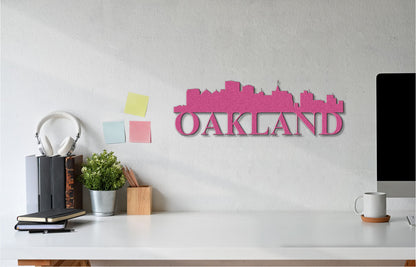 Oakland Skyline Metal Sign - Custom Steel Home Decor