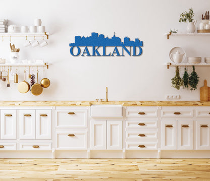 Oakland Skyline Metal Sign - Custom Steel Home Decor