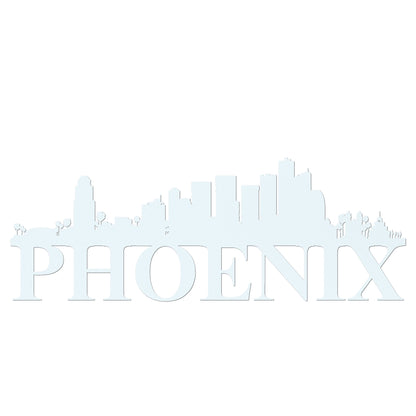 Phoenix Skyline Metal Sign - Custom Steel Home Decor