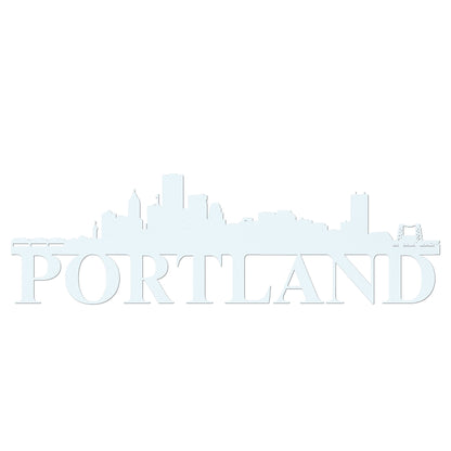 Portland Skyline Metal Sign - Custom Steel Home Decor