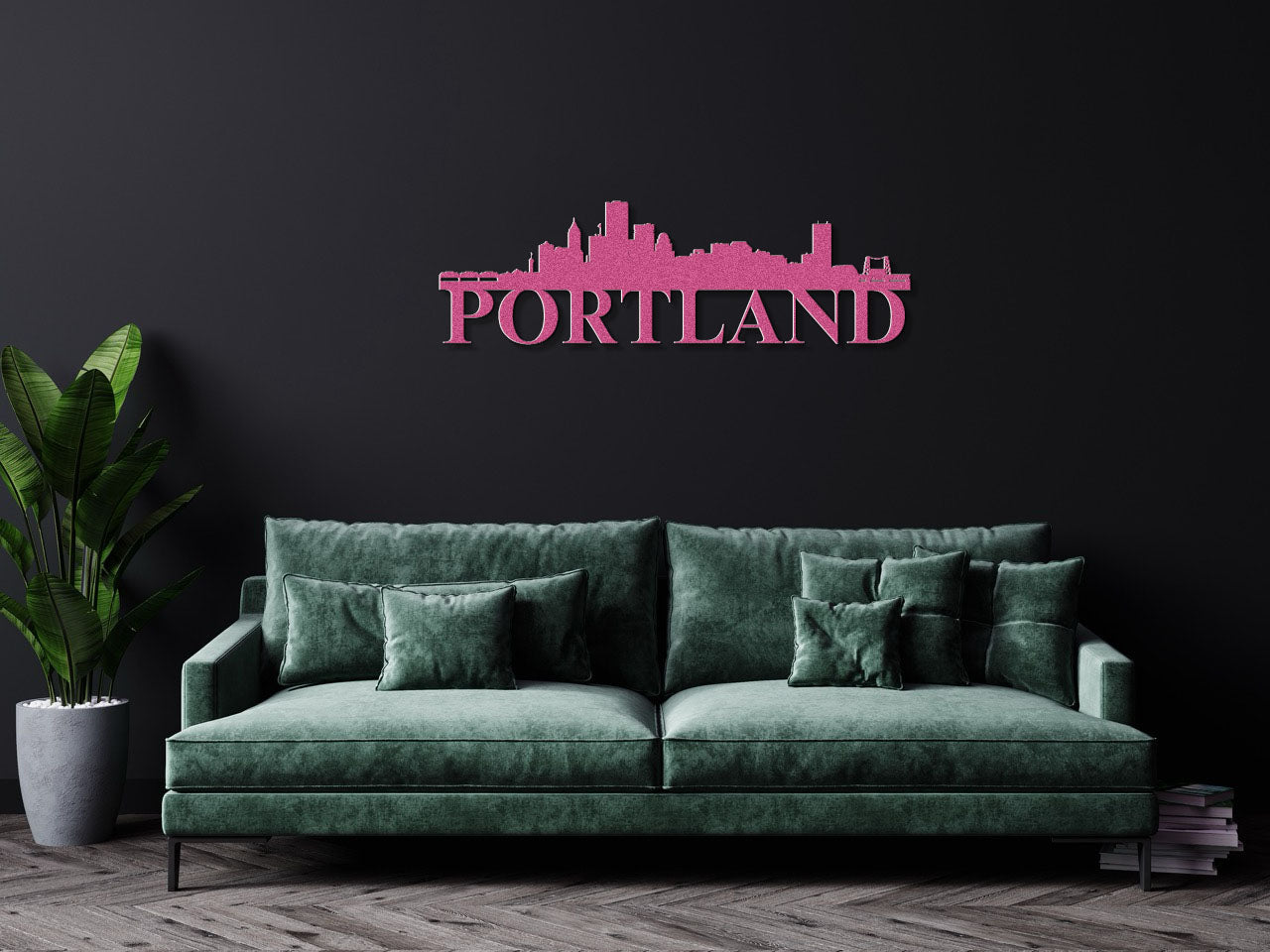 Portland Skyline Metal Sign - Custom Steel Home Decor