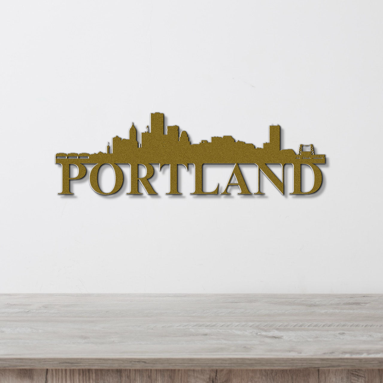 Portland Skyline Metal Sign - Custom Steel Home Decor