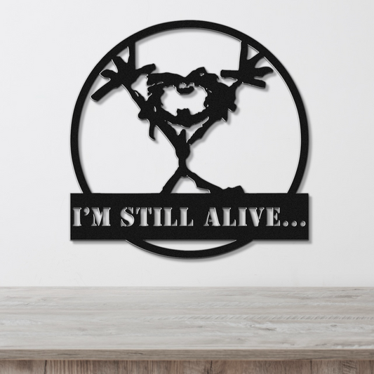 PJ Stickman Alive Lyrics Metal Sign - Custom Steel Home Decor