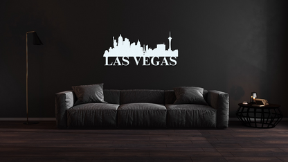 Las Vegas Skyline Metal Sign - Custom Steel Home Decor